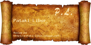 Pataki Libor névjegykártya